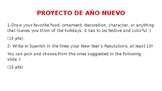 NEW YEAR'S RESOLUTION PROJECT IN SPANISH