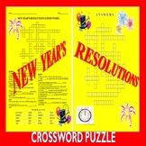 NEW YEAR'S RESOLUTIONS  {CROSSWORD PUZZLE)