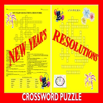 Preview of 2023 NEW YEAR'S RESOLUTIONS  {CROSSWORD PUZZLE)