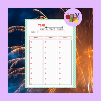 Preview of NEW YEAR Chart Activity (print + digital)