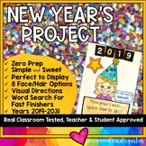 NEW YEARS 2025 : no prep art craft project , writing resol