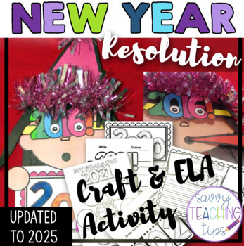 Preview of 2023 NEW YEARS GOALS CRAFTIVITY AND ELA PACK - updated!