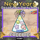New Years - Party Hat Resolutions - Banner Bunting or Craf