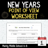 NEW YEARS Point of View Worksheet
