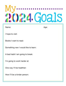 Preview of NEW YEARS RESOLUTION 2024 TEMPLATES, BUNDLE  12 PAGES, NEW YEARS 2024 ACTIVITIES