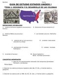 U.S. - Study Guide - Units 1-20/37 - 11th grade - SPANISH