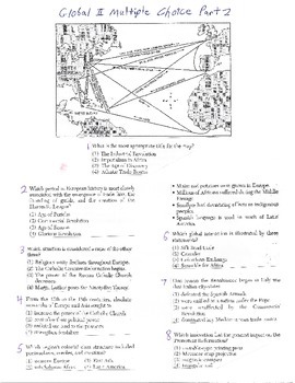 global history multiple choice quiz 9th grade 2nd sem final