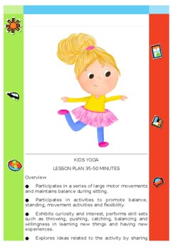 Preview of NEW Yoga Kids Lesson Plan with meditation