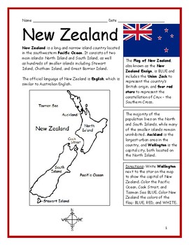 new zealand introductory geography worksheet by interactive printables