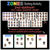 NEW Zones of Emotions Regulation Sorting Emotions Cards 2n