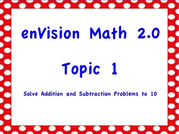Preview of NEW! enVision Math 2.0 Topic 1 Flipchart Grade 1
