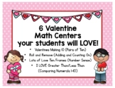 SIX Valentine Math Centers your students will LOVE!