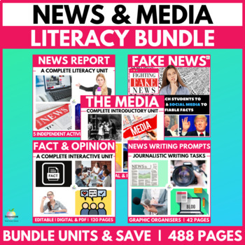 Preview of NEWS & MEDIA LITERACY BUNDLE | ANALYSIS & CREATION OF NEWS | COMPLETE UNITS