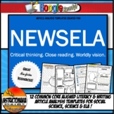 NEWSELA Current Event Analysis Common Core Worksheets & Graphic Organizers