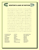 NEWTON'S LAWS OF MOTION: A SCIENCE/ STEM VOCABULARY WORD SEARCH