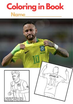 Preview of NEYMAR JUNIOR, Coloring in Book (12 pages) PDF A4 Printable Book