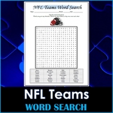 NFL Football Teams Word Search Puzzle