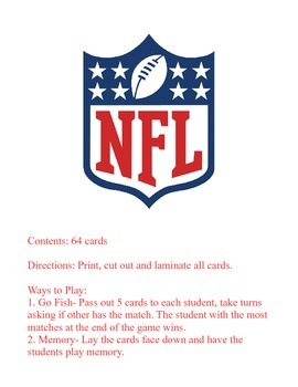 NFL Reinforcement Game