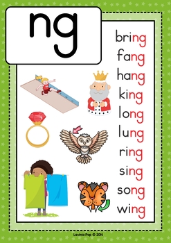 Digraph NG: Phonics Word Work Multiple Phonograms by Lavinia Pop