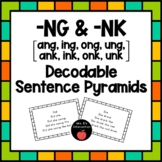 NG & NK Decodable Sentence Pyramids: ANG, ING, ONG, UNG, A