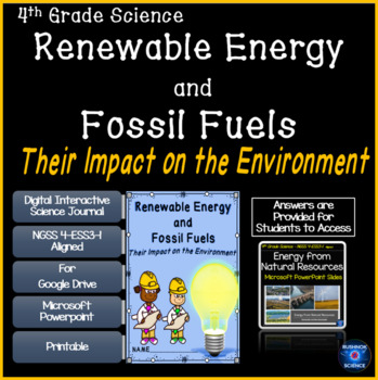 Preview of NGSS 4-ESS3-1 Renewable Energy, Fossil Fuels, Impact on the Environment, Google