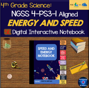 Preview of NGSS 4-PS3-1 Energy and Speed 5E Digital INB DISTANCE LEARNING