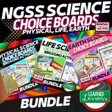 NGSS Science Activities Choice Boards Life, Physical, Eart