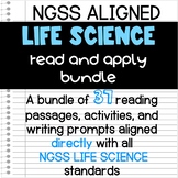 NGSS ALIGNED Life Science Read and Apply Bundle