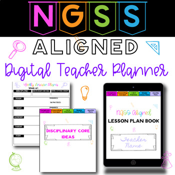 Preview of NGSS Aligned Digital Teacher Planner