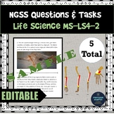 NGSS Assessment Tasks Test Questions MS-LS4-2 Evolution Ho