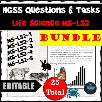 Preview of NGSS Assessment Tasks and Test Questions  MS-LS2 Ecosystems Interactions