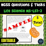 NGSS Assessment Tasks Test Questions MS-LS1-2 Cell Organel