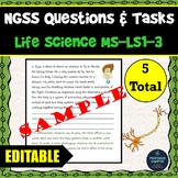 NGSS Assessment Tasks Test Questions MS-LS1-3 Cells Tissue