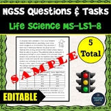 NGSS Assessment Task Test Questions MS-LS1-8 Sensory Recep