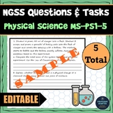 NGSS Assessment Tasks Test Questions MS-PS1-5 Conservation
