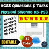NGSS Assessments Tasks Test Questions MS-PS3 Physical Scie