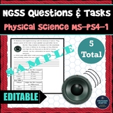 NGSS Assessment Tasks Test Questions MS-PS4-1 Waves Amplit
