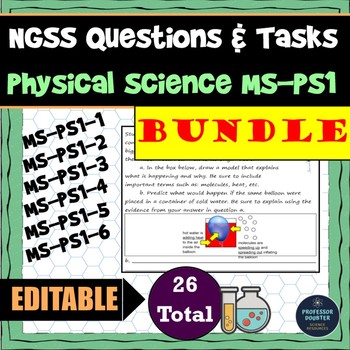 Preview of NGSS Assessment Tasks and Test Questions MS-PS1 Physical Science Matter