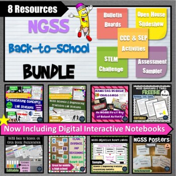 Preview of NGSS Back to School Science Bundle of STEM Activities and Labs Middle School