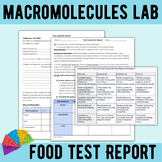 NGSS Biology Lab: Macromolecules Food Inspection Experiment