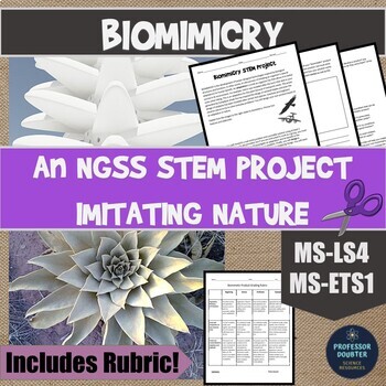 Preview of Biomimicry NGSS STEM Project Distance Learning Life Science Adaptations LS4
