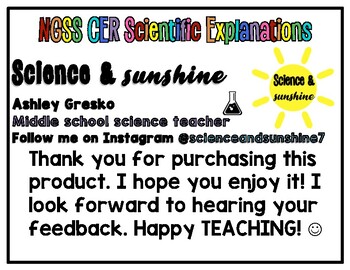 Preview of NGSS CER Scientific Explanations Posters Rainbow X