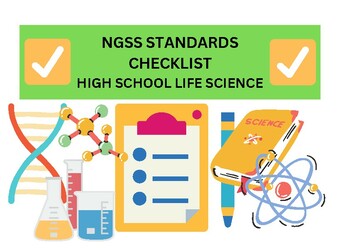 Preview of NGSS High School Life Science Checklist For Students