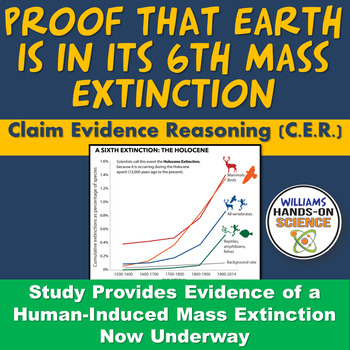 Preview of Claim Evidence Reasoning Earth's in Its 6th Mass Extinction Distance Learning