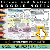 NGSS Doodle Notes Motion and Stability: Forces and Interactions (MS-PS2)