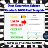 NGSS Unit Template for Lesson Planning EASY TO USE All gra