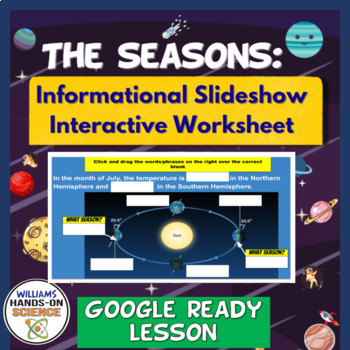 Preview of NGSS ESS1.B Seasons PowerPoint & Interactive Worksheet Digital 