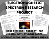 NGSS Electromagnetic Spectrum Research Project - PDF & Easel