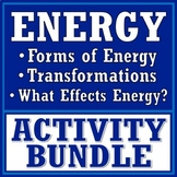 NGSS Energy Activity BUNDLE For Middle School Set of 5 SAVE 30%