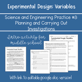 NGSS Experimental Design: Variables (Independent, Dependen